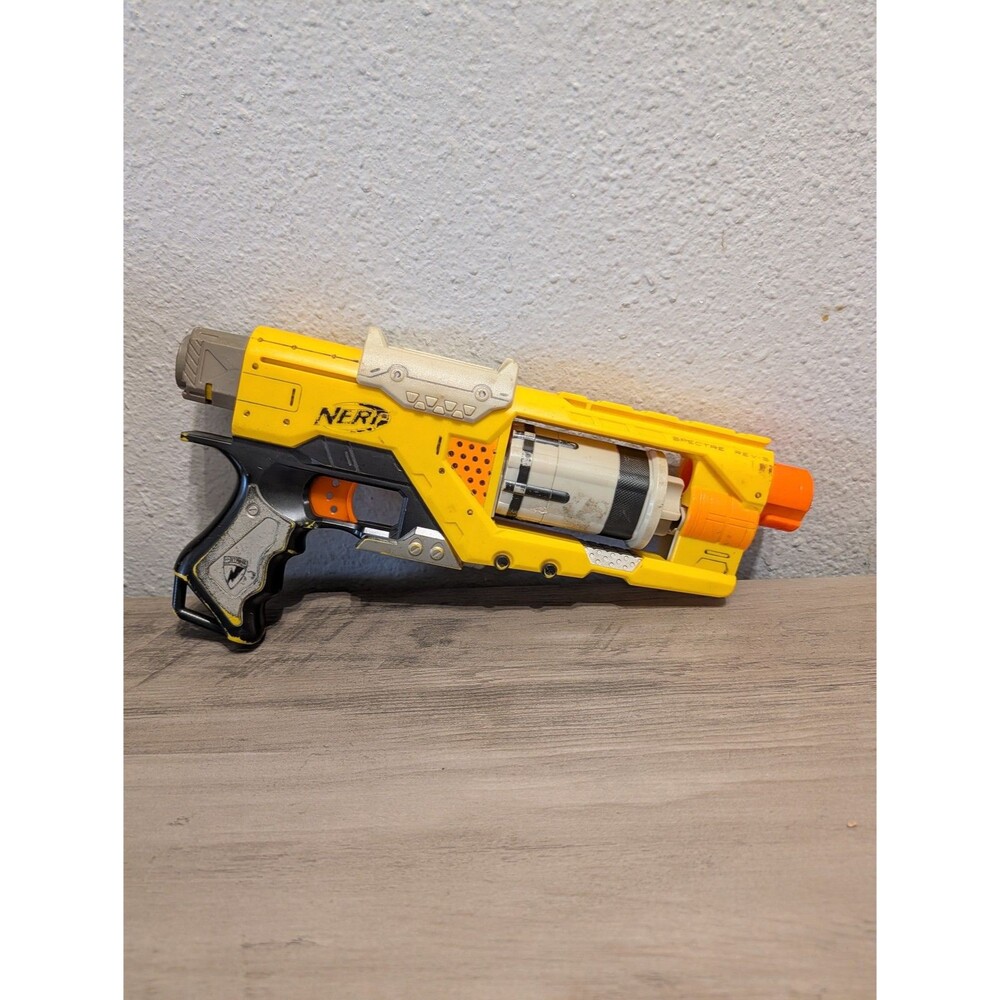 NERF N-Strike Spectre REV-5 Yellow Blaster Tested Working No Darts